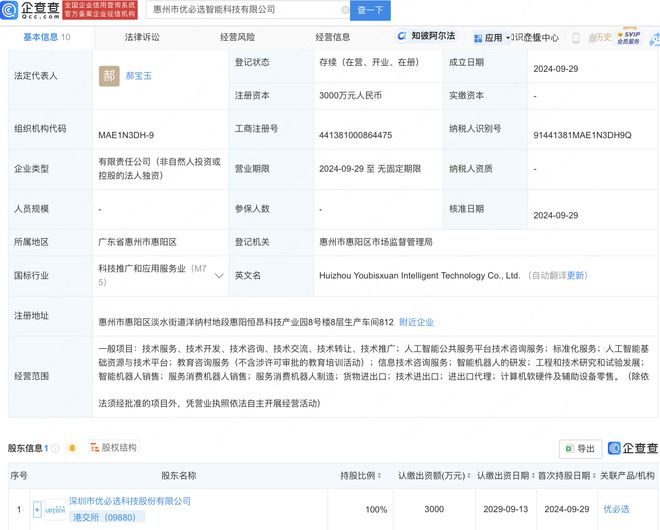 優必選投資成立智能科技新公司，強化人工智能公共服務技術咨詢布局